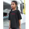 Çocuk Unisex Baskılı T-Shirt - Siyah