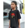 Çocuk Unisex Baskılı T-Shirt - Siyah