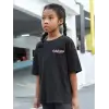 Çocuk Unisex Baskılı T-Shirt - Siyah