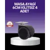 Çok Amaçlı Kilitsiz Masa Ayağı Tekerleği 6 cm