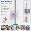 Çok Amaçlı Kıskaçlı Yapışkanlı Kablo ve Mop Tutucu