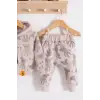 Cool Bear Kapüşonlu % 100 Pamuk Erkek Bebek Takımı