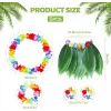 Çuk Hawaii Kostüm Seti - Yaprak Etek & Hawaii Set - 5 Parça
