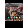 Curved AMOLED Ekranlı Akıllı Saat, Nabız ve Uyku Takibi, Suya Dayanıklı, Deri Kordonlu