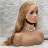 Daalı Front Lace Gerçek Tül Peruk / Sıcak Karamel / 70/75cm