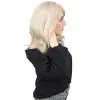 Daalı Perçemli Orta Boy Fiber Sen Peruk / Balköpüğü / Platin Röfleli