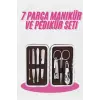 Deri Çanta Hediyeli 7 Parça Manikür-Pedikür Tırnak Bakım Seti