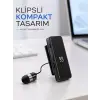 Dijital Ekranlı Bluetooth Kulaklık Tek Kulaklıklı Klipsli Kompakt Tasarım