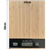 Dijital Lcd Mutfak Tartısı Terazisi 5kg Bambu Desenli