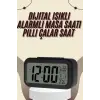 Dijital Masa Saati Termometreli Takvim Çalar Saat Led Ekran Pilli