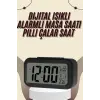 Dijital Masa Saati Termometreli Takvim Çalar Saat Led Ekran Pilli