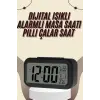Dijital Masa Saati Termometreli Takvim Çalar Saat Led Ekran Pilli