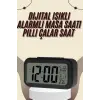 Dijital Masa Saati Termometreli Takvim Çalar Saat Led Ekran Pilli