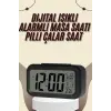 Dijital Masa Saati Termometreli Takvim Çalar Saat Led Ekran Pilli