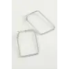 Dikdörtgen Halka Küpe 7 cm