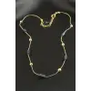 Dikdörtgen Kristal Zincir Kolye
