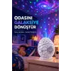 Dinozor Yumurtası Galaksi Projektör Gece Lambası 4ü 1 Arada – Bluetooth Hoparlörlü