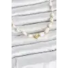 Doğal Deniz Kabuğu Dizili Kalp Model Kolye