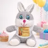 Doğum Günü Tişörtlü Sevimli Peluş Tavşan