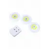 Dolap Işığı Mutfak Rafı Işığı Uzaktan Kumandalı 3 Lü Spot Led Lamba