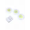 Dolap Işığı Mutfak Rafı Işığı Uzaktan Kumandalı 3 Lü Spot Led Lamba