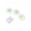 Dolap Işığı Mutfak Rafı Işığı Uzaktan Kumandalı 3 Lü Spot Led Lamba
