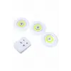 Dolap Işığı Mutfak Rafı Işığı Uzaktan Kumandalı 3 Lü Spot Led Lamba
