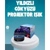 Döner Galaxy Projektör Gece Lambası – Ay ve Yıldız Işıklı Atmosfer Lamba, USB Bağlantılı