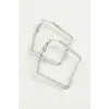 Dörtgen Halka Küpe 7,5 cm