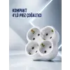 Duvar Tipi Priz Çoğaltıcı 4 Çıkışlı Kablosuz Kompakt Priz Adaptörü