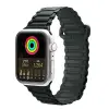 Dux Ducis Apple Watch 42/44/45MM için Manyetik Armor Silikon Kordon Kayış-(5775)
