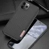 Dux Ducis Fino Serisi iPhone 11 Pro Max Kılıf Premium Dokuma Silikon Kılıf-(5775)