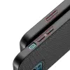 Dux Ducis Fino Serisi iPhone 12 Pro Max Kılıf Premium Dokuma Silikon Kılıf-(5775)