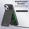Dux Ducis iPhone 14 Plus Rafi Series MagSafe Premium Deri Kılıf-(5775)