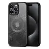 Dux Ducis iPhone 15 Pro Aimo Series MagSafe Premium Buzlu Sert PC-TPU Kılıf-(5775)