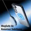 Dux Ducis Samsung S23 Plus Aimo Series MagSafe Premium Buzlu Sert PC-TPU Kılıf-(5775)