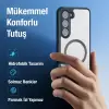 Dux Ducis Samsung S23 Plus Aimo Series MagSafe Premium Buzlu Sert PC-TPU Kılıf-(5775)
