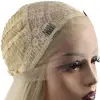 Düz Fiber Sen Tül Peruk / Karamel / Platin Röfleli
