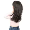 Düz Perçemli Orta Boy Fiber Sen Peruk / Kahverengi