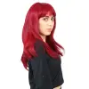 Düz Perçemli Orta Boy Fiber Sen Peruk / Kızıl