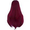 Düz Perçemli Uzun Fiber Sen Peruk / Kızıl