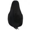 Düz Perçemli Uzun Fiber Sen Peruk / Siyah