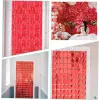 Ekstra Metalize Kırmızı Renk Disko Dikdörtgen Kesim Kapı Perdesi Dekorasyon 1x2 Metre Bx40