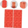 Ekstra Metalize Kırmızı Renk Disko Dikdörtgen Kesim Kapı Perdesi Dekorasyon 1x2 Metre Bx40