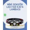 El Sensörlü LED Far Suya Dayanıklı Şarjlı Kafa Lambası