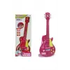 Elektronik Ayaklı Mikrofonlu Pembe Gitar