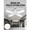 Enerji Tasarruflu LED Ampül 60 Watt 4 Kollu Beyaz Işık Yeni Nesil