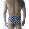 Erkek 3D Küp Desenli Slip Çamaşır