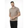 Erkek Triko Tişört Fermuarlı Polo Yaka Kısa Kol T-Shirt 3’lü Set Kahve-Siyah-Beyaz