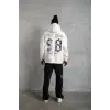 Erkek 98 Baskılı Kapşonlu 3 iplik pamuklu Sweatshirt hoodie - Beyaz
